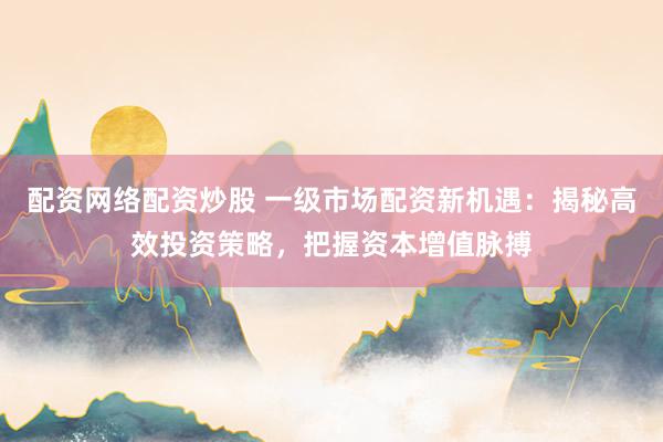 配资网络配资炒股 一级市场配资新机遇：揭秘高效投资策略，把握资本增值脉搏