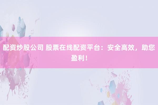 配资炒股公司 股票在线配资平台：安全高效，助您盈利！
