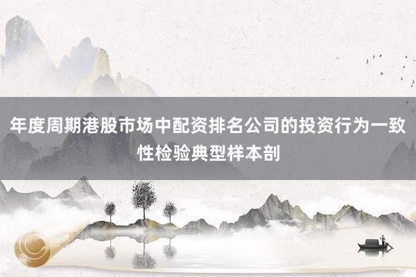 年度周期港股市场中配资排名公司的投资行为一致性检验典型样本剖
