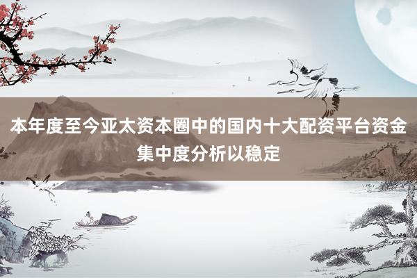 本年度至今亚太资本圈中的国内十大配资平台资金集中度分析以稳定