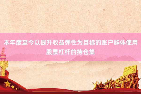 本年度至今以提升收益弹性为目标的账户群体使用股票杠杆的持仓集