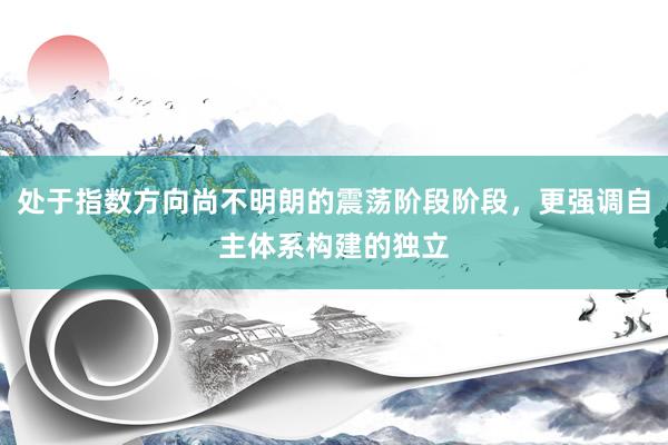 处于指数方向尚不明朗的震荡阶段阶段，更强调自主体系构建的独立